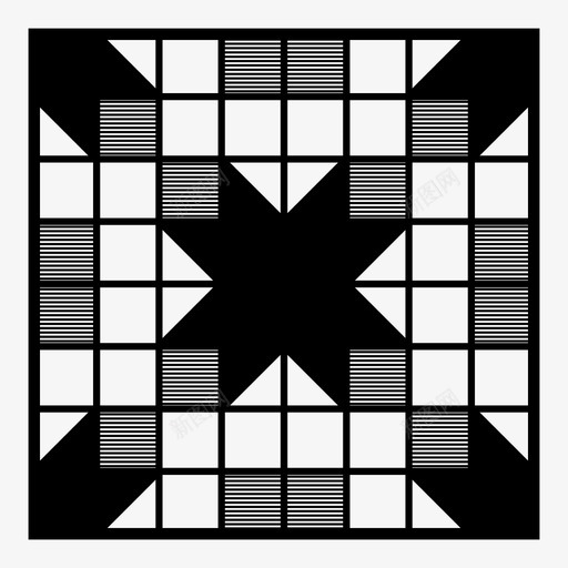 拼图瓷砖床罩图标svg_新图网 https://ixintu.com 制作 图案 床罩 手工 手工制 拼图 瓷砖 缝纫