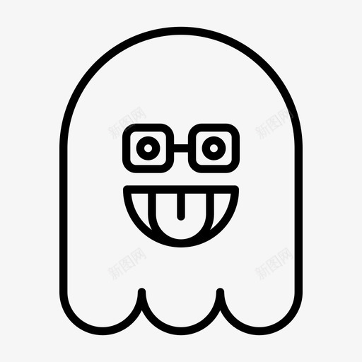 鬼魂嘘声表情符号图标svg_新图网 https://ixintu.com 万圣节 嘘声 幽灵 幽灵表情1行 表情符号 鬼魂