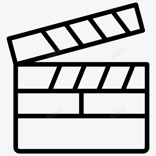 拍板动作捕捉图标svg_新图网 https://ixintu.com 动作 大纲 导演 快板 拍板 捕捉 电影