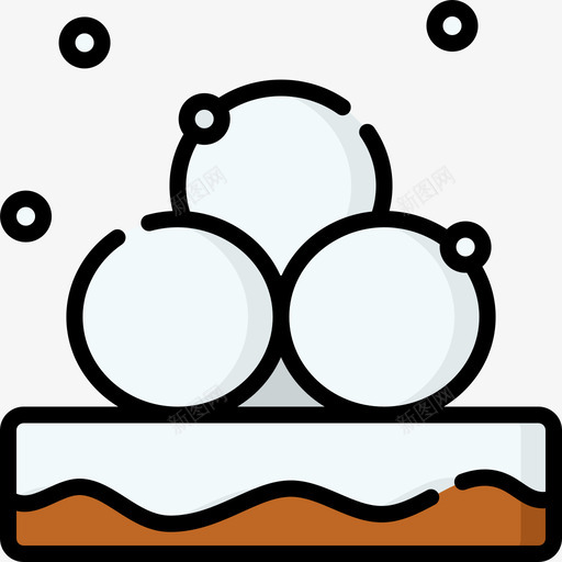 雪球冬季自然14线性颜色图标svg_新图网 https://ixintu.com 冬季 线性 自然 雪球 颜色