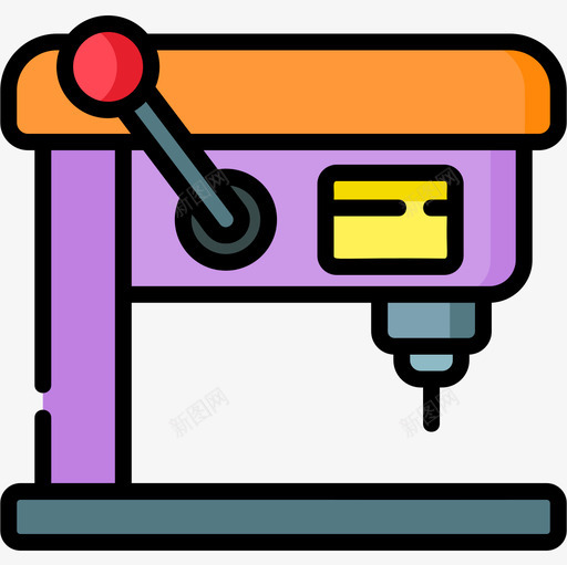 钻头制造28线颜色图标svg_新图网 https://ixintu.com 制造 钻头 颜色
