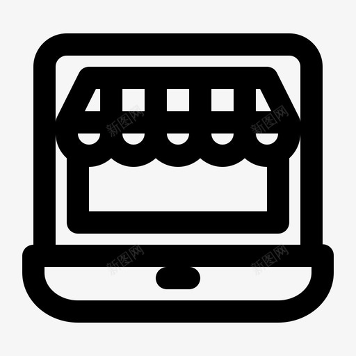 网站商店购买互联网图标svg_新图网 https://ixintu.com 互联网 商店 市场 网站商店 营销线 购买