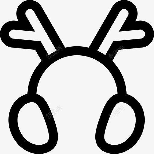 耳罩圣诞礼物4直线型图标svg_新图网 https://ixintu.com 圣诞礼物4 直线型 耳罩