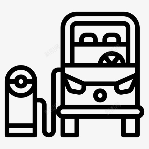 电动车充电器生态图标svg_新图网 https://ixintu.com 充电器 动力 燃料 生态 电动车