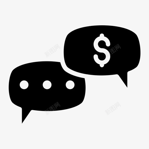 金钱对话泡沫现金图标svg_新图网 https://ixintu.com 商业 字形 对话 泡沫 现金 美元 融和 金融和 金钱 银行