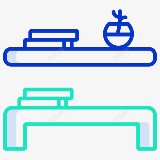 架子家具装饰3轮廓颜色图标svg_新图网 https://ixintu.com 家具 架子 装饰 轮廓 颜色