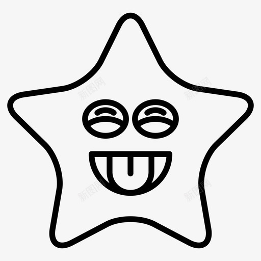 明星厚脸皮表情符号图标svg_新图网 https://ixintu.com 厚脸皮 明星 明星表情线 舌头 表情 表情符号