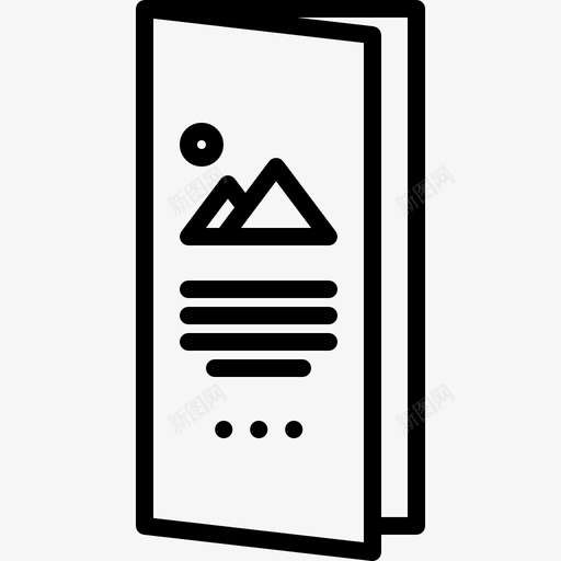 传单品牌5线性图标svg_新图网 https://ixintu.com 传单 品牌 线性