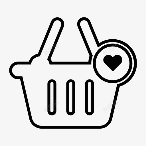 购物车爱购物篮购物图标svg_新图网 https://ixintu.com 购物 购物篮 购物车爱