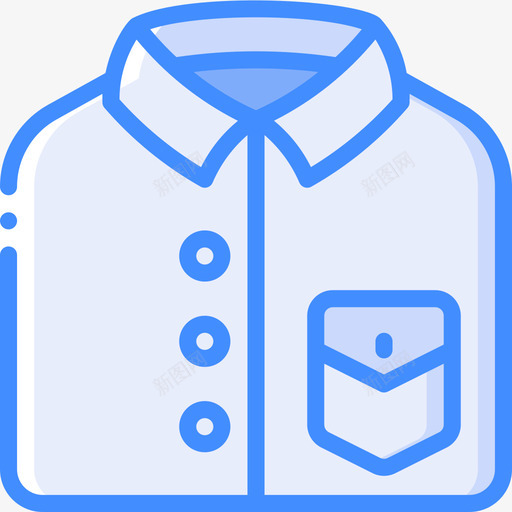 衬衫时装和服装蓝色图标svg_新图网 https://ixintu.com 时装 服装 蓝色 衬衫
