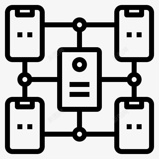 数据库大数据62线性图标svg_新图网 https://ixintu.com 大数据62 数据库 线性