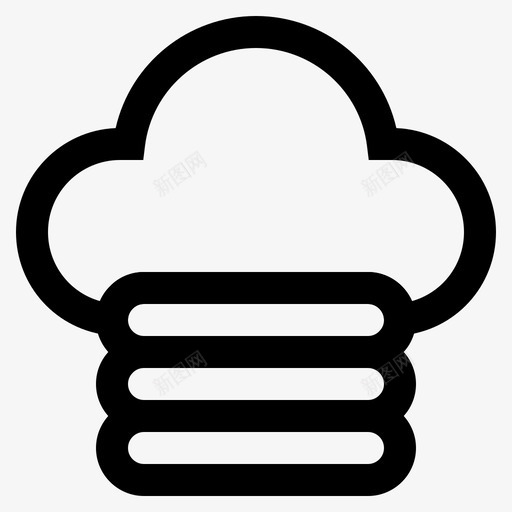 云服务器商业计算图标svg_新图网 https://ixintu.com 云线 互联网 商业 数字 服务器 计算
