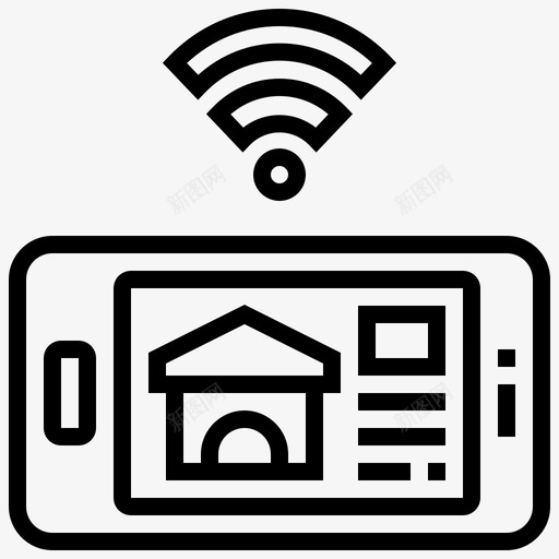 智能家居配置信号图标svg_新图网 https://ixintu.com wifi 互联网 信号 智能家居 连接 配置