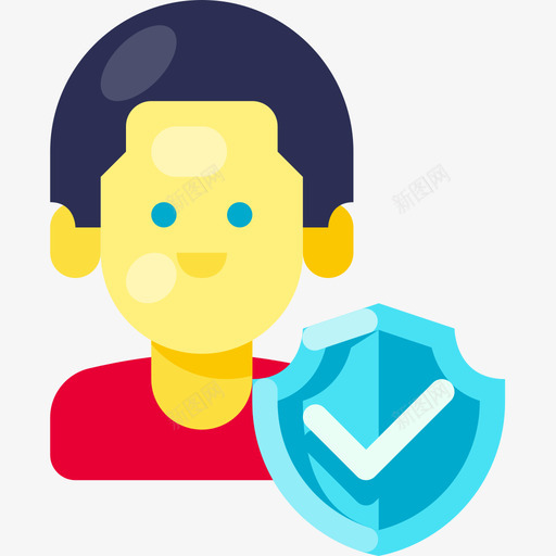 用户互联网安全45扁平图标svg_新图网 https://ixintu.com 互联网 安全 扁平 用户