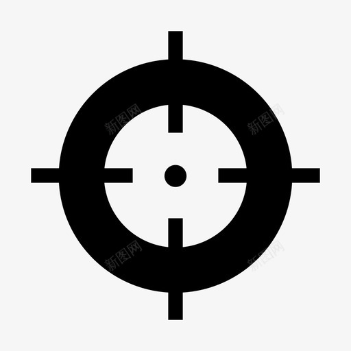 瞄准十字准星射击图标svg_新图网 https://ixintu.com 准星 十字 射击 狙击手 目标 瞄准 第六