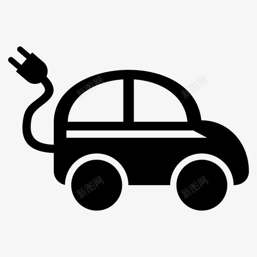 电动车汽车技术图标svg_新图网 https://ixintu.com 交通 技术 汽车 电动车
