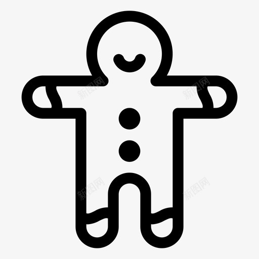 姜饼饼干甜点图标svg_新图网 https://ixintu.com 姜饼 甜点 糕点 饼干