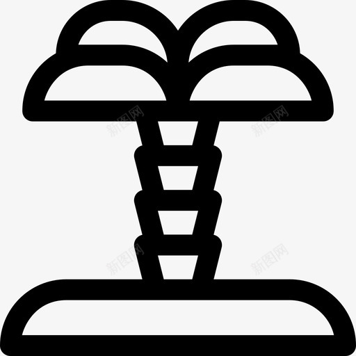 棕榈树沙漠30线形图标svg_新图网 https://ixintu.com 棕榈树 沙漠 线形