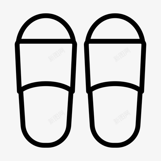 拖鞋人字拖凉鞋图标svg_新图网 https://ixintu.com 人字拖 凉鞋 拖鞋 浴室 鞋子