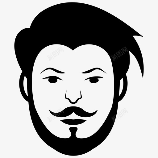 胡子男男女图标svg_新图网 https://ixintu.com 儿童 化身 男女 胡子