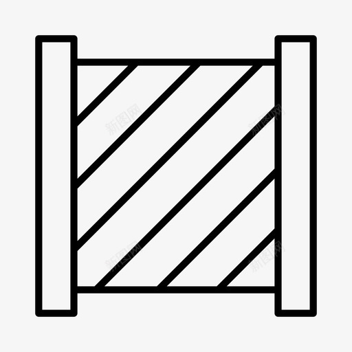 金属门门栅栏图标svg_新图网 https://ixintu.com 大门 栅栏 金属