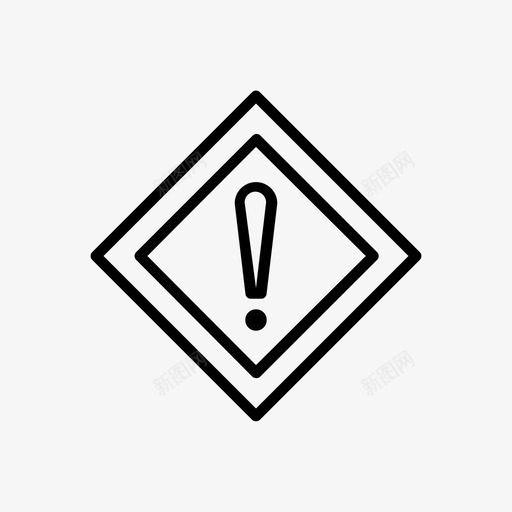 轮廓图警告标志图标svg_新图网 https://ixintu.com 标志 警告 轮廓