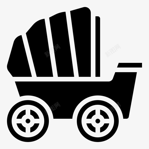 马车战车运输图标svg_新图网 https://ixintu.com 元素 古董 战车 牛仔 运输 铭文 马车