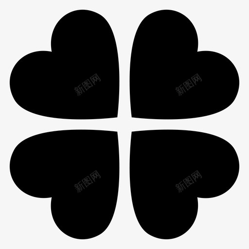 四瓣花装饰花花图案图标svg_新图网 https://ixintu.com 图案 瓣花 符号 花花 装饰
