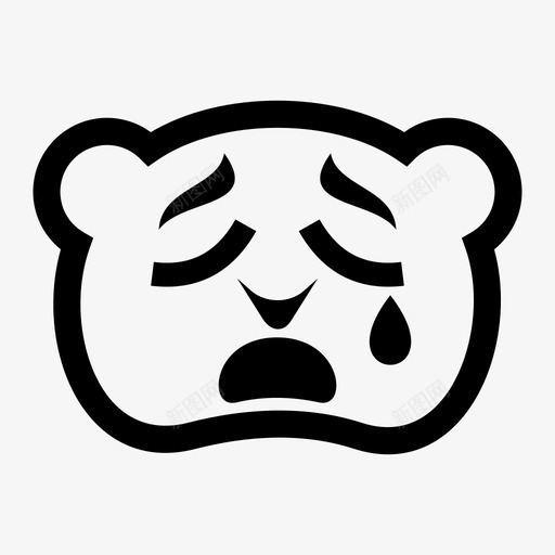 悲伤哭泣情绪图标svg_新图网 https://ixintu.com 印象 哭泣 悲伤 情绪 眼泪 眼神