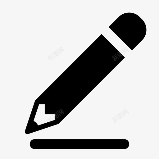 铅笔蜡笔画画图标svg_新图网 https://ixintu.com 画画 编辑 蜡笔 铅笔