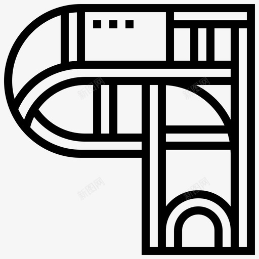 滑梯儿童游乐场图标svg_新图网 https://ixintu.com 儿童 公园 幼儿园 游乐场 滑梯