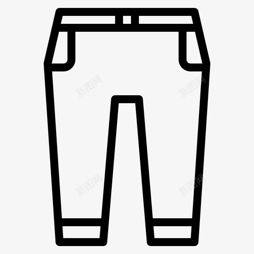裤子衣服120直线型图标svg_新图网 https://ixintu.com 直线 线型 衣服 裤子
