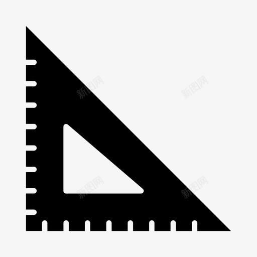 尺子学习测量图标svg_新图网 https://ixintu.com 坚实 学习 学校 学生 尺子 正方形 测量 直线 设置