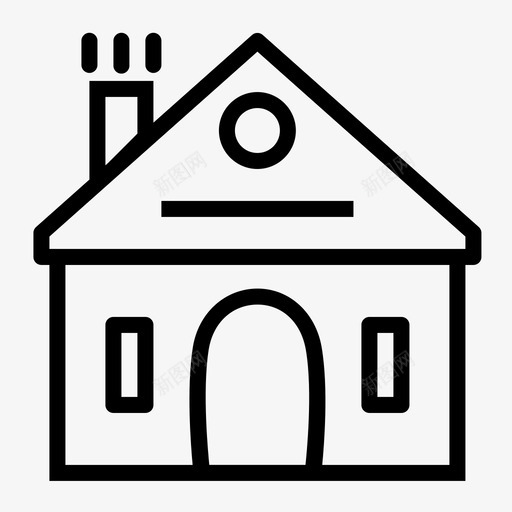 房子圣诞节家图标svg_新图网 https://ixintu.com 冬天 圣诞节 房子 标志 轮廓