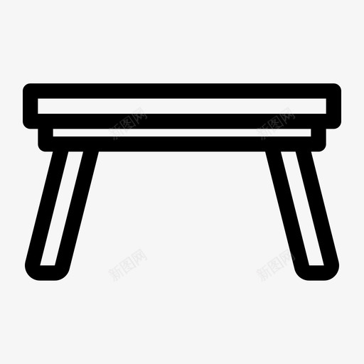 长凳椅子座位图标svg_新图网 https://ixintu.com 坐椅 家具轮廓 座位 椅子 等候椅 长凳
