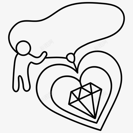 心形项链女士饰品项链图标svg_新图网 https://ixintu.com 一套 吊坠 女士 心形 情人节 爱情 订婚 项链 饰品
