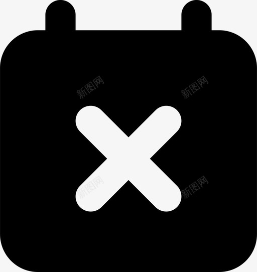 无可用性忙日历图标svg_新图网 https://ixintu.com 事件 友好的系统图标 忙 无可用性 日历 日期