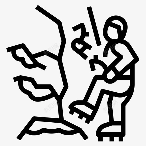 攀岩冒险和极限概述图标svg_新图网 https://ixintu.com 冒险 攀岩 极限 概述