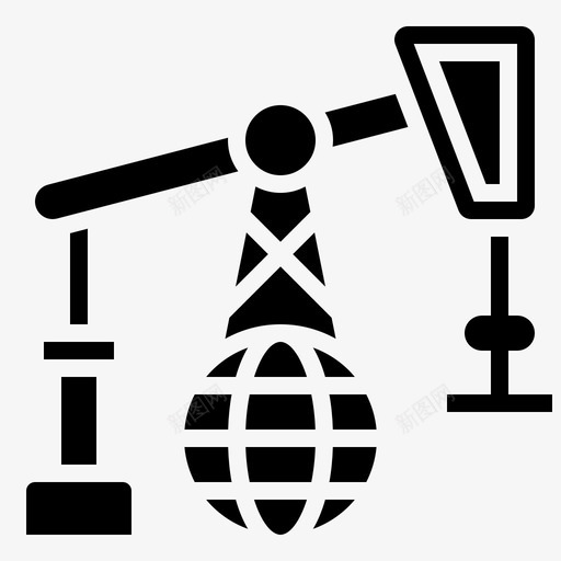化石碳排放图标svg_新图网 https://ixintu.com 化石 变化图 排放 气候 气候变化 燃料 石油 钻机
