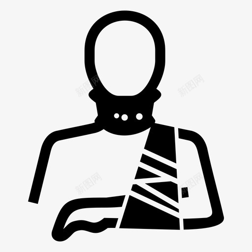 骨折人骨医学图标svg_新图网 https://ixintu.com 人骨 医学 骨折