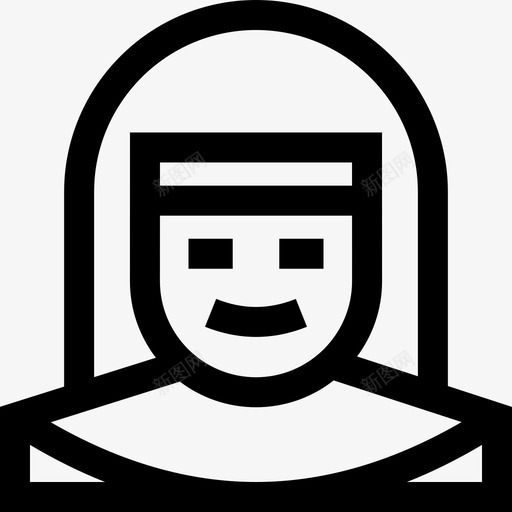 修女万圣节服装化身8直系图标svg_新图网 https://ixintu.com 万圣节 修女 化身 服装 直系