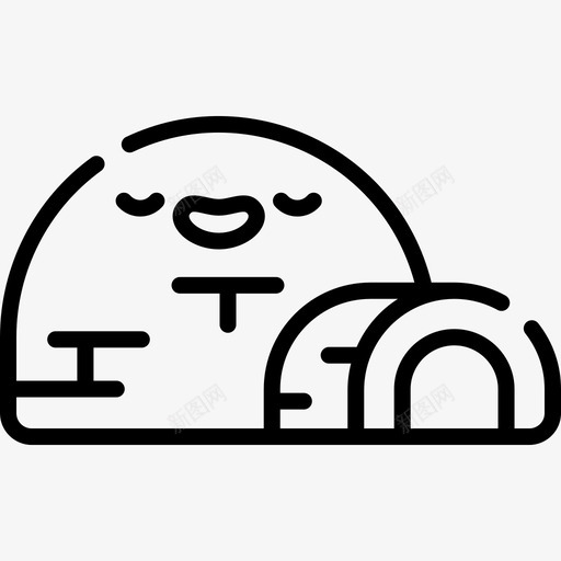 冰屋寒假10直线型图标svg_新图网 https://ixintu.com 冰屋 寒假10 直线型