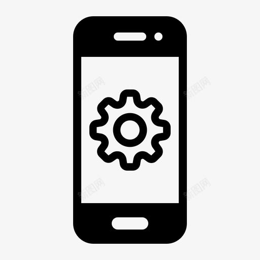 设置手机手机应用图标svg_新图网 https://ixintu.com 应用 手机 设置