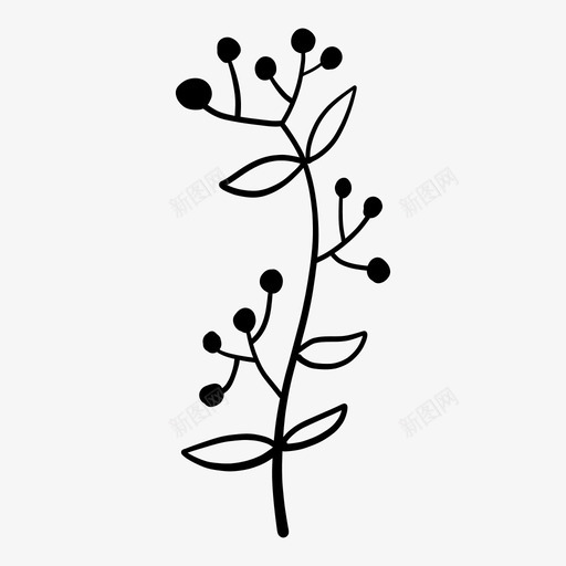 枝植物叶子图标svg_新图网 https://ixintu.com 叶子 植物 自然