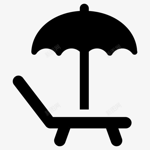 休闲海滩度假图标svg_新图网 https://ixintu.com 休息室 休闲 度假 海滩