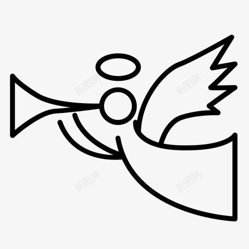 天使善良光环图标svg_新图网 https://ixintu.com 光环 善良 天使 天堂