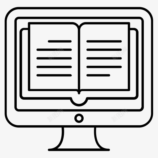 在线学习计算机在线教育图标svg_新图网 https://ixintu.com 向量 图标 在线学习 在线教育 在线阅读 教育 科学 计算机