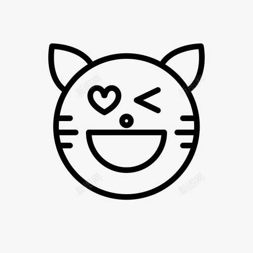 老虎动物表情符号图标svg_新图网 https://ixintu.com 1行 动物 微笑 符号 老虎 表情