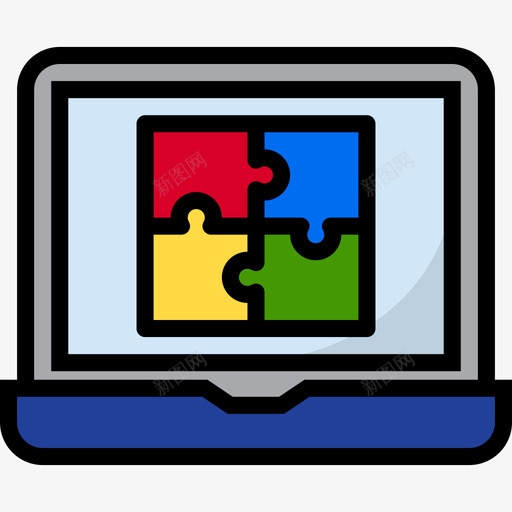 拼图elearning22线性颜色图标svg_新图网 https://ixintu.com learning 拼图 线性 颜色