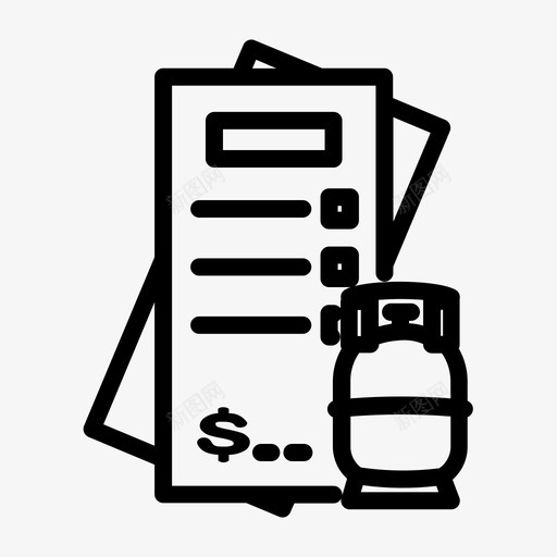 燃料账单信用证图标svg_新图网 https://ixintu.com 信用证 燃料 账单